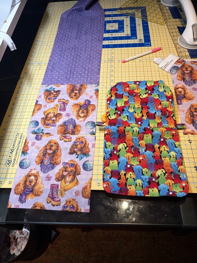 Dog-face panels with bone buttons