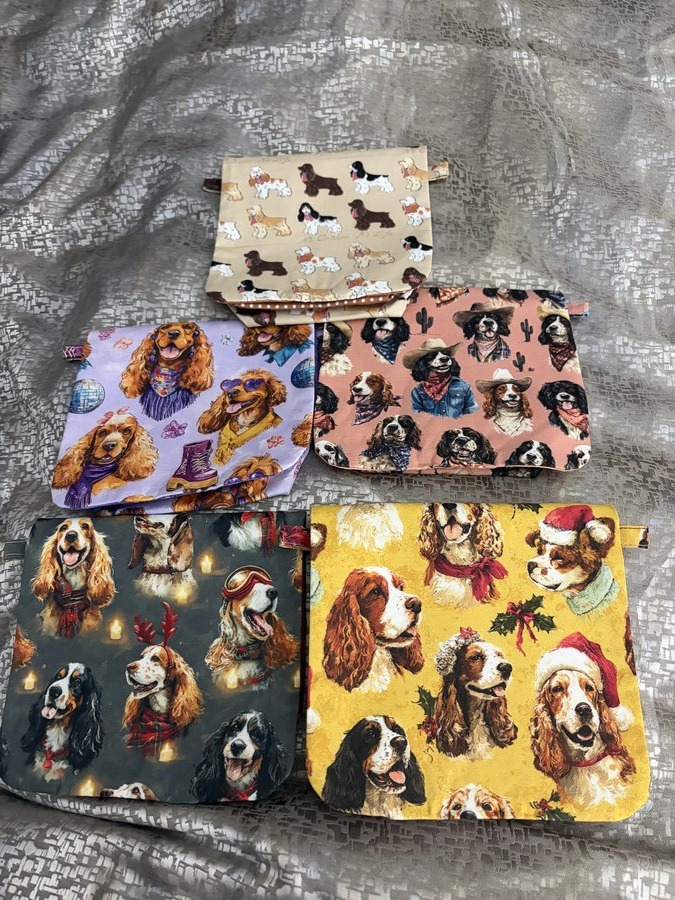 Spaniel themes — disco, western, holiday